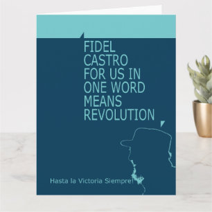 Carte Fidel Castro, Président, Révolution, Cuba, La Hava