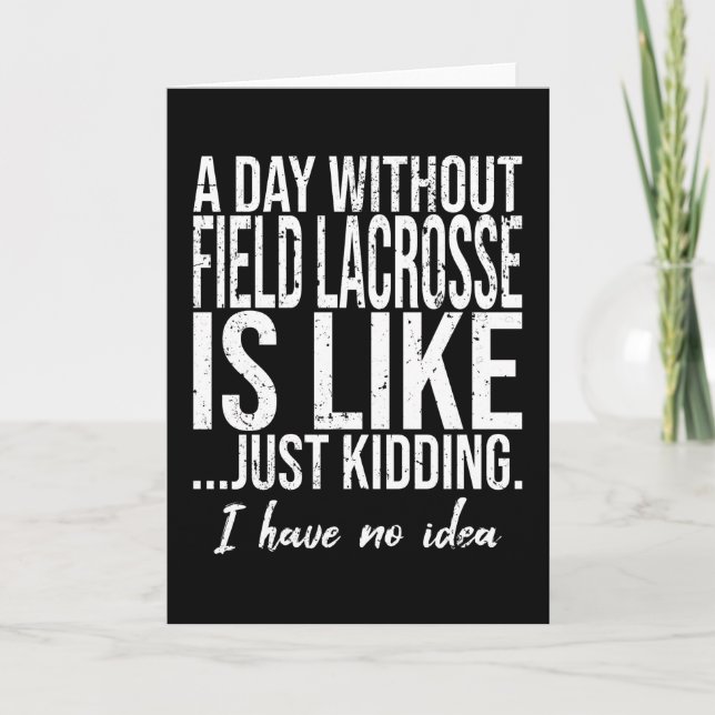Carte Field Lacrosse, drôle de cadeau sportif (Devant)