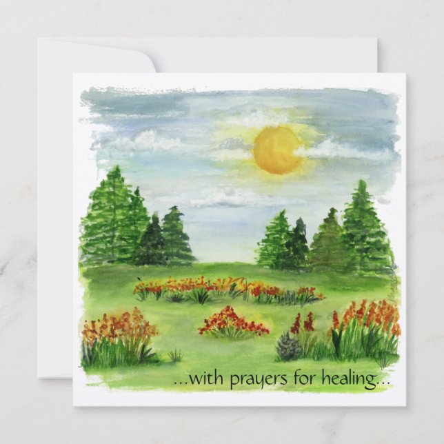 Carte Field of Flowers Get Well Card (Devant)