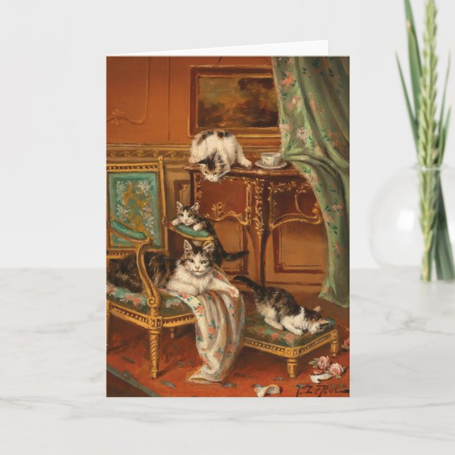 Carte Fier chat-mère | Jules Le Roy (Devant)