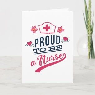 Carte Fier d'être une infirmière