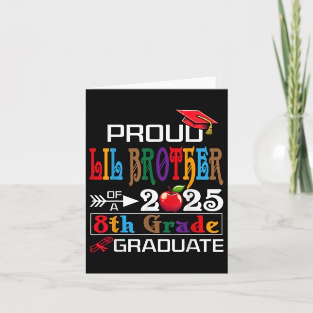 Carte Fier Lil Frère D'Un Cl De 2025 8E Gradua (Devant)