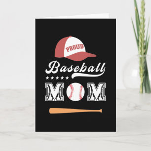 Carte Fier maman de baseball
