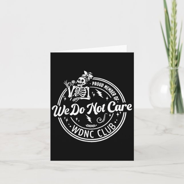 Carte Fier Membre De Nous Ne S'Intéresse Pas Club Wdnc S (Devant)