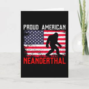 Carte Fier Nandertal américain   États-Unis Drapeau & Bi