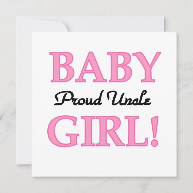 Carte Fier Oncle Baby Girl Dons (Devant)