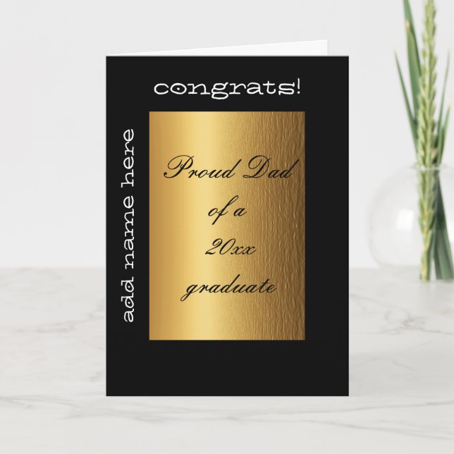 Carte Fier père d'une année de diplôme (Devant)