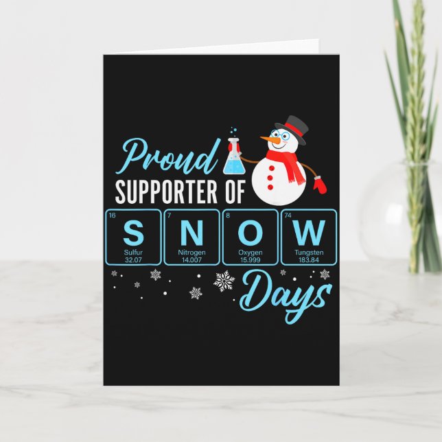 Carte Fier supporter des jours de neige Professeur de ch (Devant)