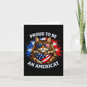 Carte Fière d'être un chat américain Maine Coon patrioti