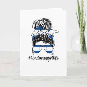 Carte Fière fille hondurienne Honduras Drapeau racines h