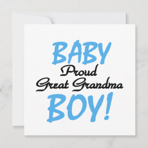 Carte Fière Grand Grand Grand Mamie Bébé Cadeaux Garçon