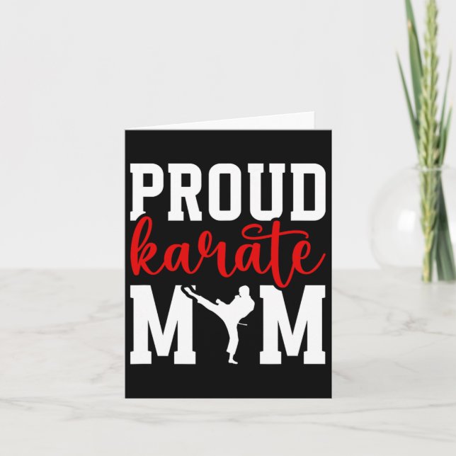 Carte Fière Karate Maman Karate Mère Karate Mama (Devant)