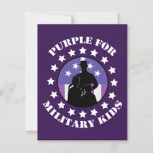 Fière Violet Pour Les Enfants Militaires Version F