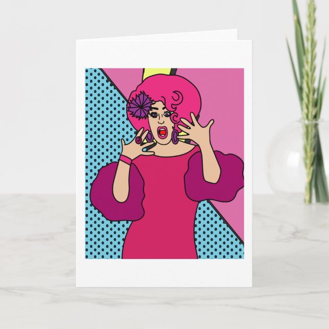 Carte Fiers Drag Queen inspiré (Devant)