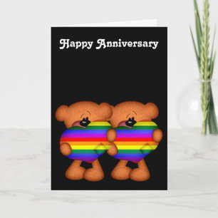 Carte Fierté Coeur Nounours Bonne Anniversaire