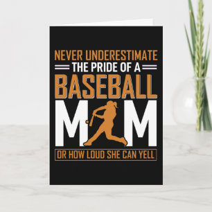 Carte Fierté d'une maman de baseball