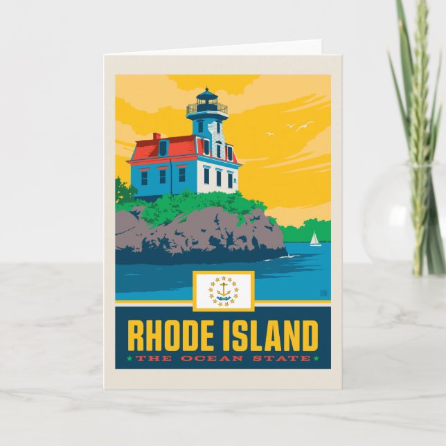 Carte Fierté | Île de Rhode d'état (Devant)