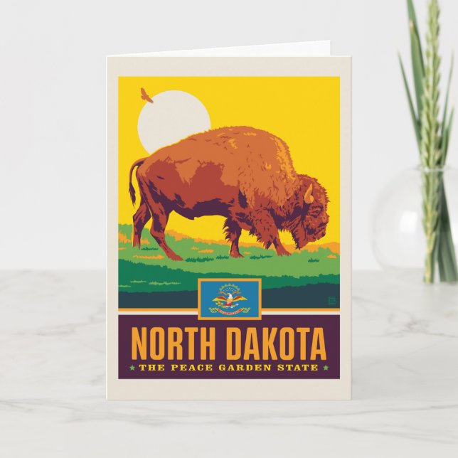Carte Fierté | le Dakota du Nord d'état (Devant)