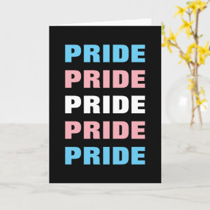 Carte Fierté transgenre LGBTQ - Texte répété personnalis