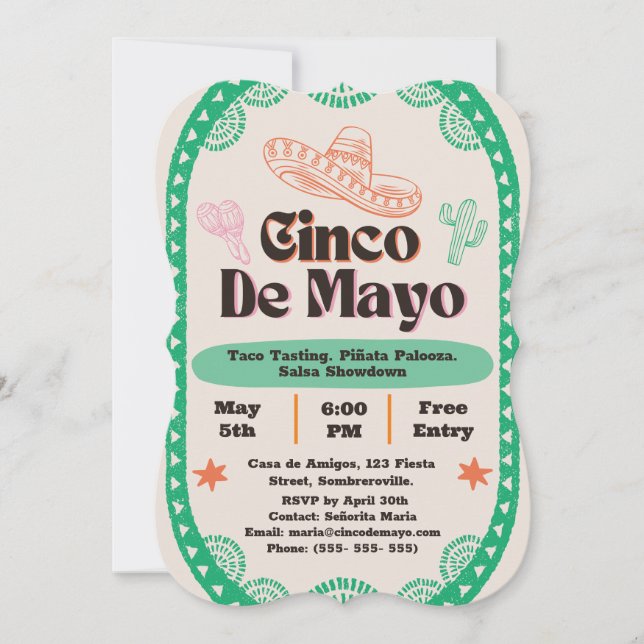 Carte Fiesta Fantástica : Cinco de Mayo (Devant)