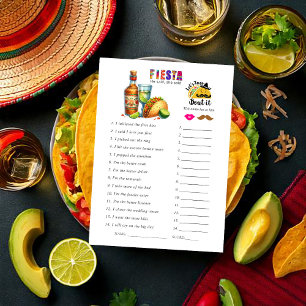 Carte Fiesta "Il A Dit, Elle A Dit" Fête des mariées Jeu