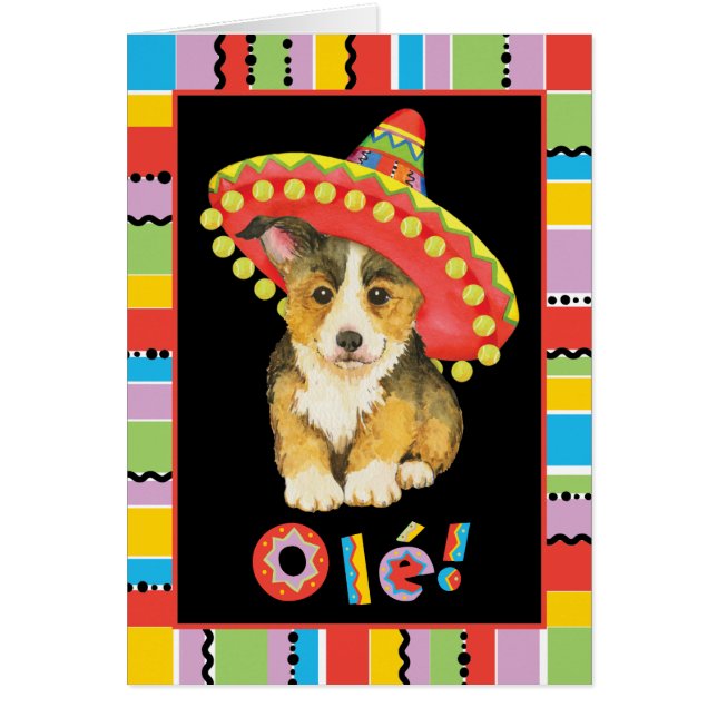 Carte Fiesta Pembroke Welsh Corgi (Devant)