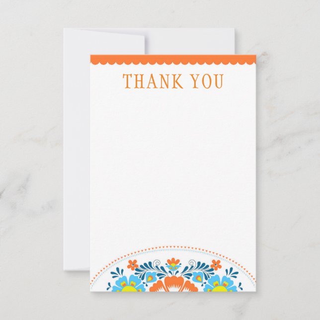 Carte Fiesta Thank You Note (Devant)