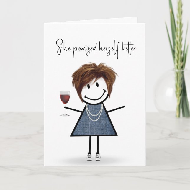 Carte Figure Anniversaire fille (Devant)