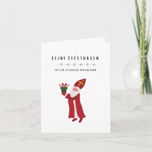 Carte Fijne Feestdagen (kerstkaart) Noël néerlandais