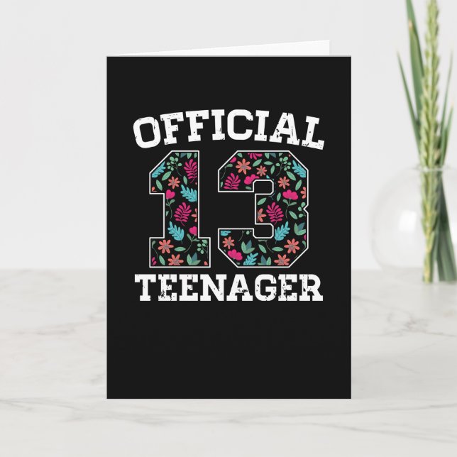 Carte Fille 13e anniversaire Adolescent officiel (Devant)