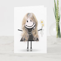 Fille à bâtons d'anniversaire pour amie
