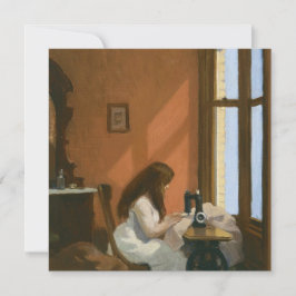 Carte Fille à une machine à coudre (par Edward Hopper)