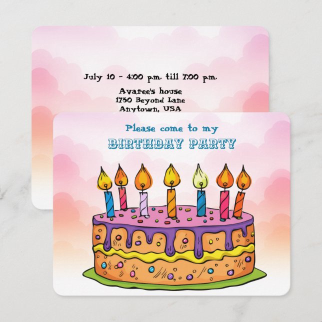 Carte Fille Anniversaire Appartement de vacances (Devant / Derrière)