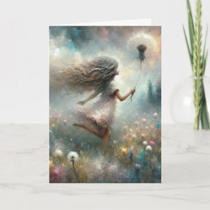 Carte Fille Anniversaire Avec Dandelion Fluffy