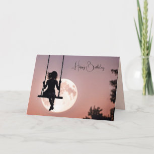 Carte Fille Anniversaire En Pleine Lune