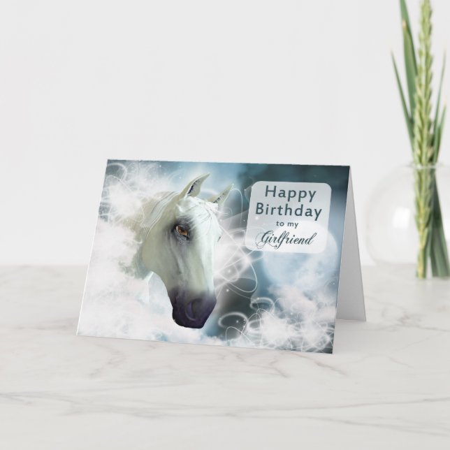 Carte Fille anniversaire, esprit arabe Cheval (Devant)