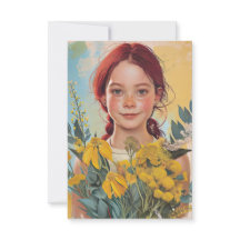 Fille australienne vintage rousse avec fleurs