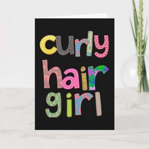 Carte Fille aux Cheveux Bouclés