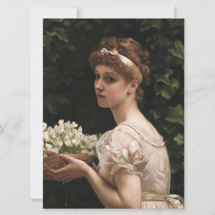 Carte Fille aux fleurs de pois (par Edward Poynter)