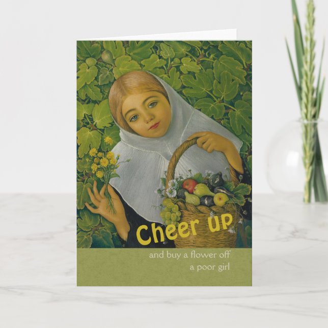 Carte Fille aux fruits et fleurs CC0858 Anniversaire (Devant)