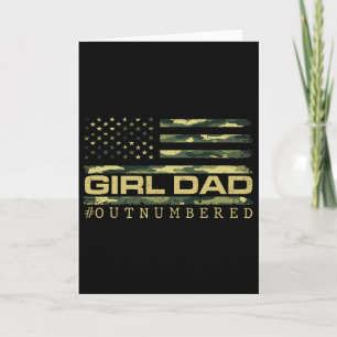 Carte Fille Camo Papa Drapeau Américain Usa Papa Des Fil