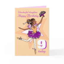 Fille cheveux foncés ballerine anniversaire pêche 