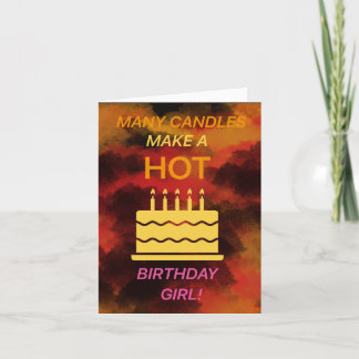 Carte fille d'anniversaire chaude