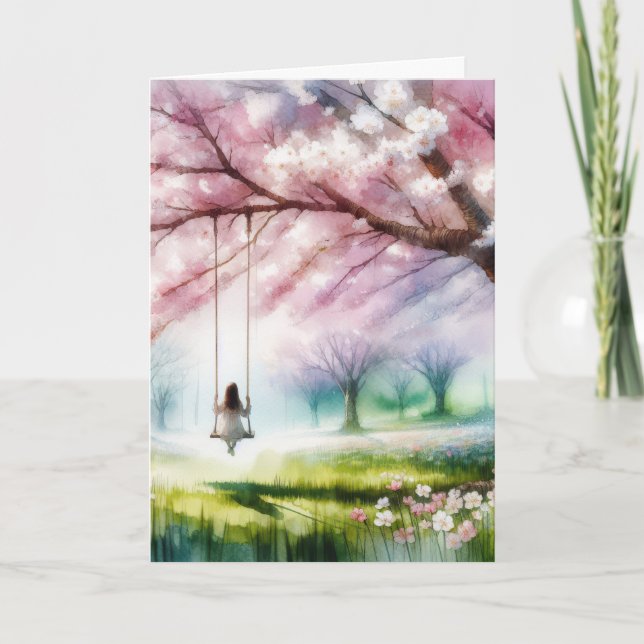 Carte Fille d'anniversaire en voile (Devant)