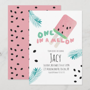 Carte Fille d'anniversaire Pastèque / Une dans un Melon