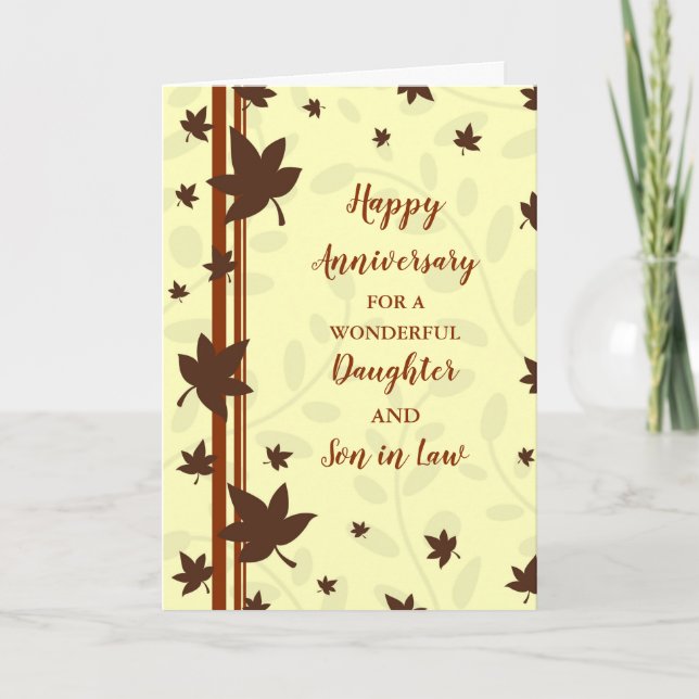 Carte Fille d'automne et son en droit Anniversaire Maria (Devant)