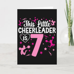 Carte Fille de cheerleading pour 7e anniversaire Sept an