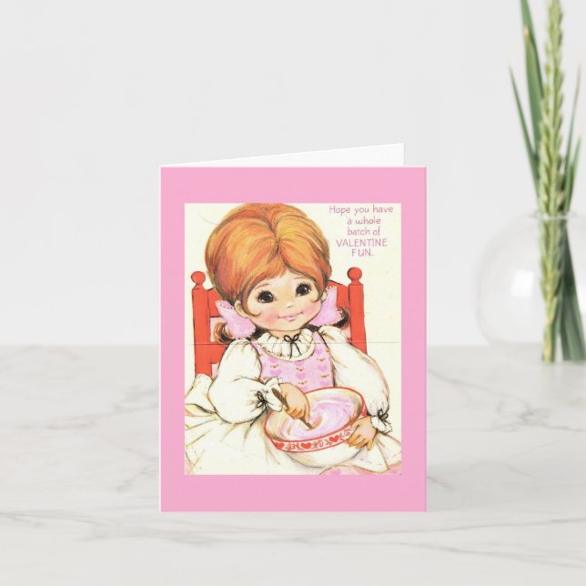 Carte Fille de cuisson vintage Valentine (Devant)