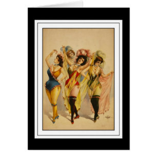 Carte fille de danse Vintage