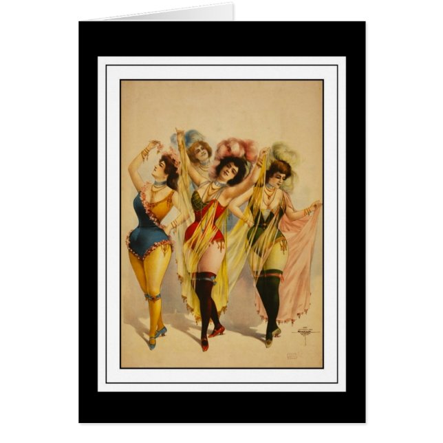 Carte fille de danse Vintage (Devant)